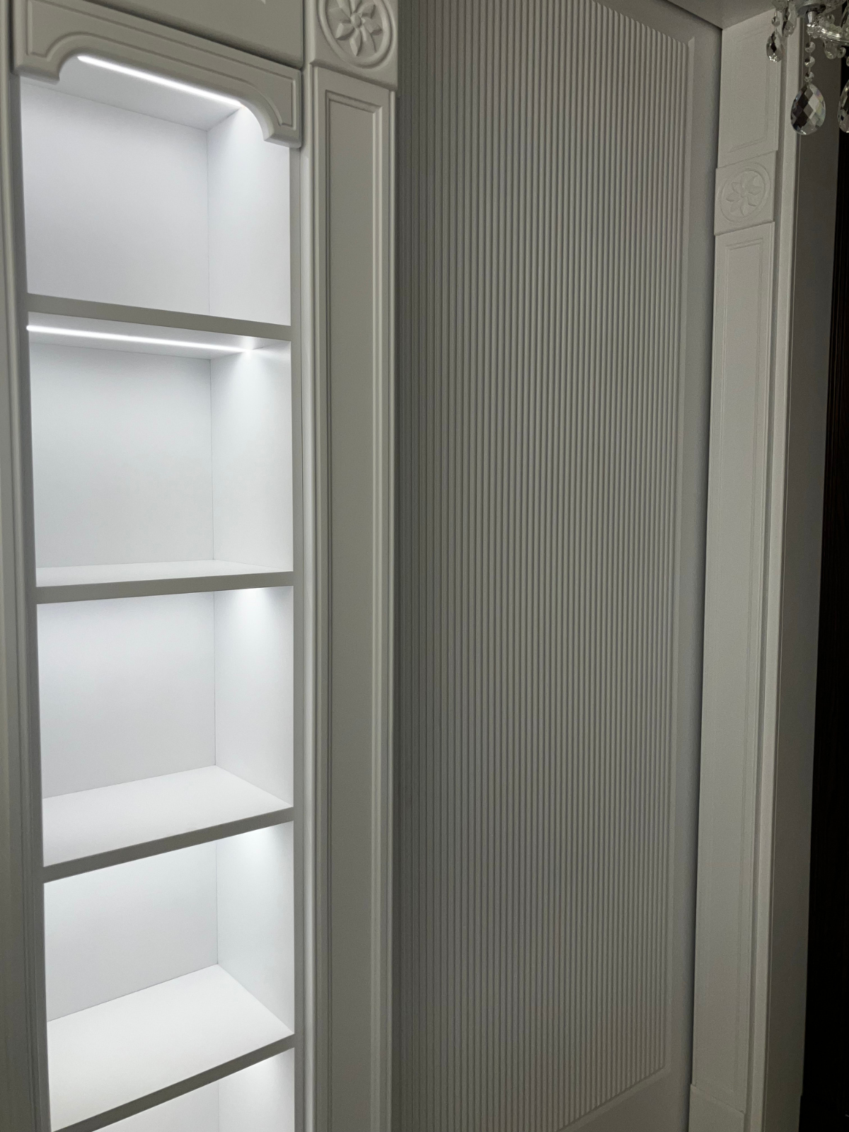Private estate fortified safe room, concealed entry, custom hardwood shelving, Hashim Engineering Jordan, view 1